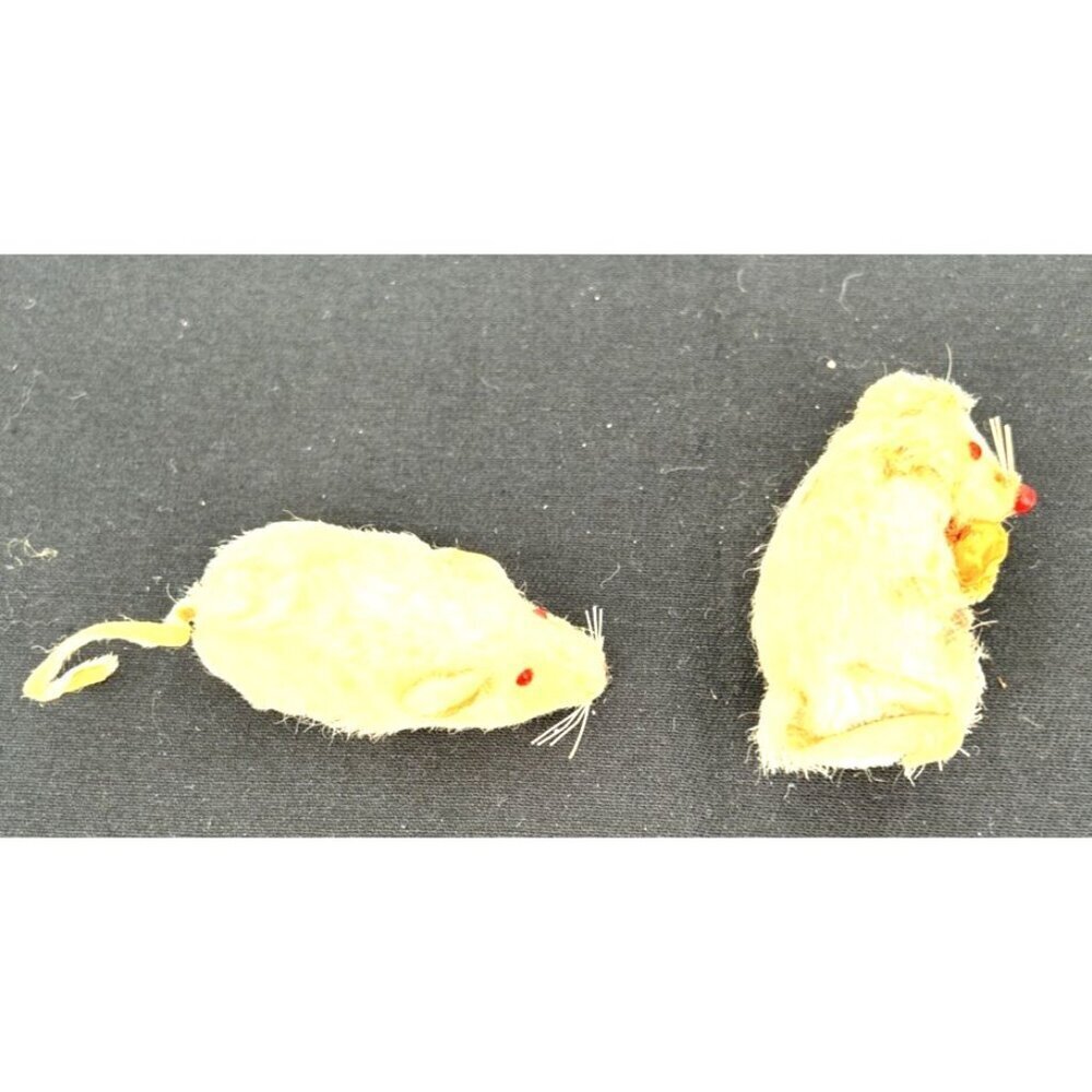 Original Fur Toy Company Of West Germany Miniature Mice Lot of 2 Vintage